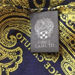 Vince Camuto silk scarf blue and yellow